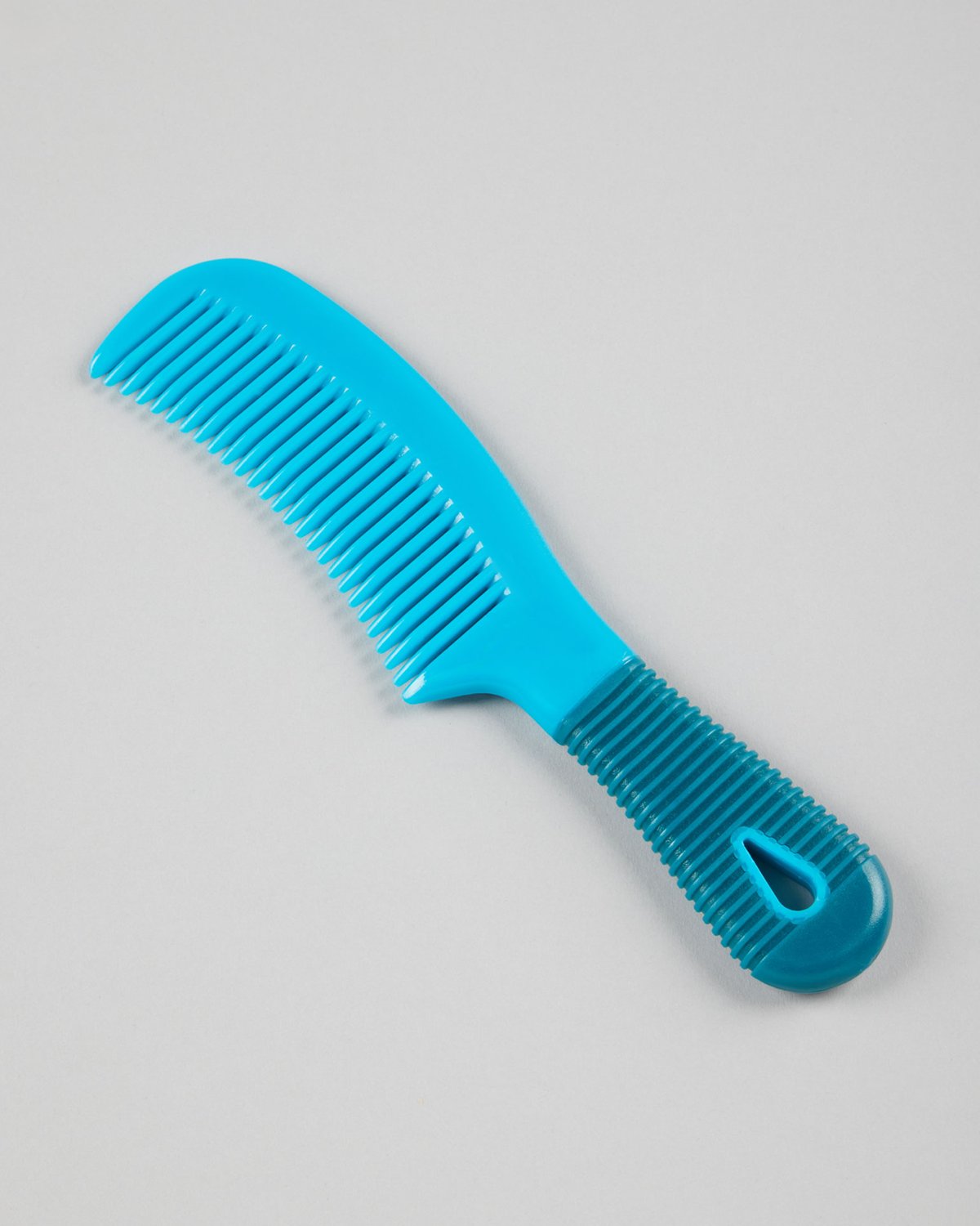 Premier Equine Plastic Mane Comb with Handle Med Blue & Peacock