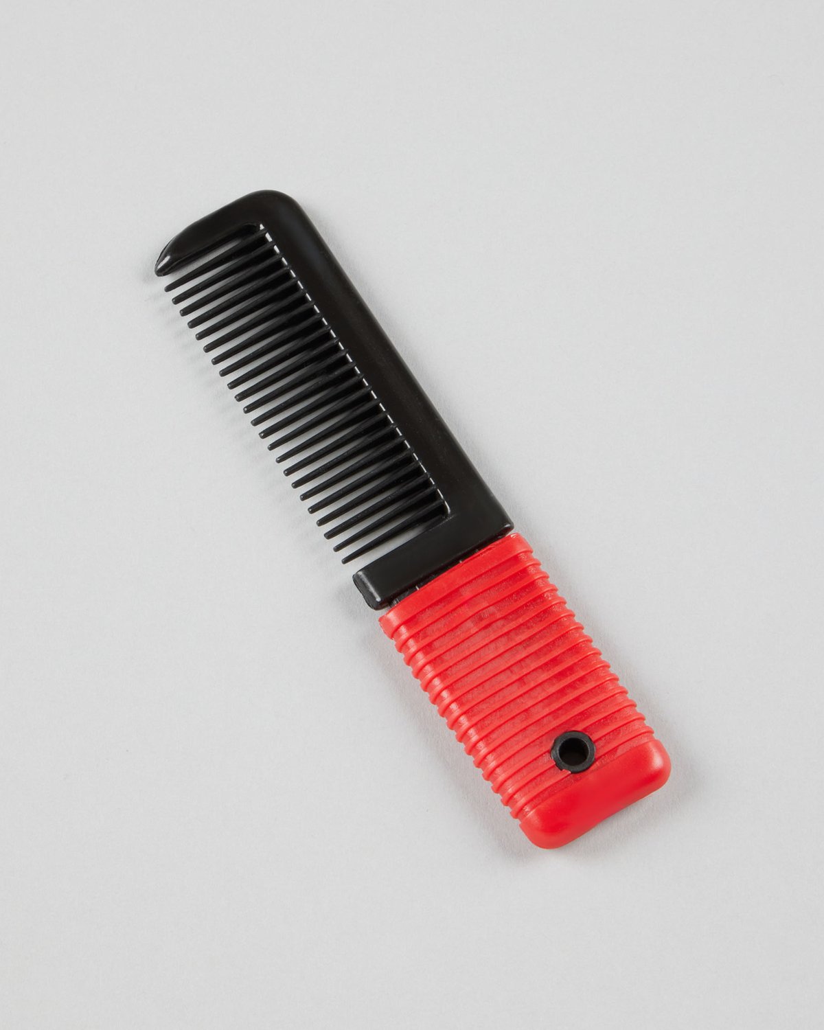 Premier Equine Plastic Mane Comb with Handle Black & Red