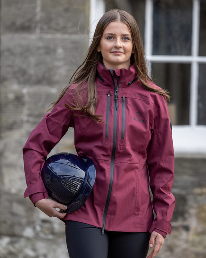 EQUIDRY Varsha Waterproof Riding Jacket Girl's Plum