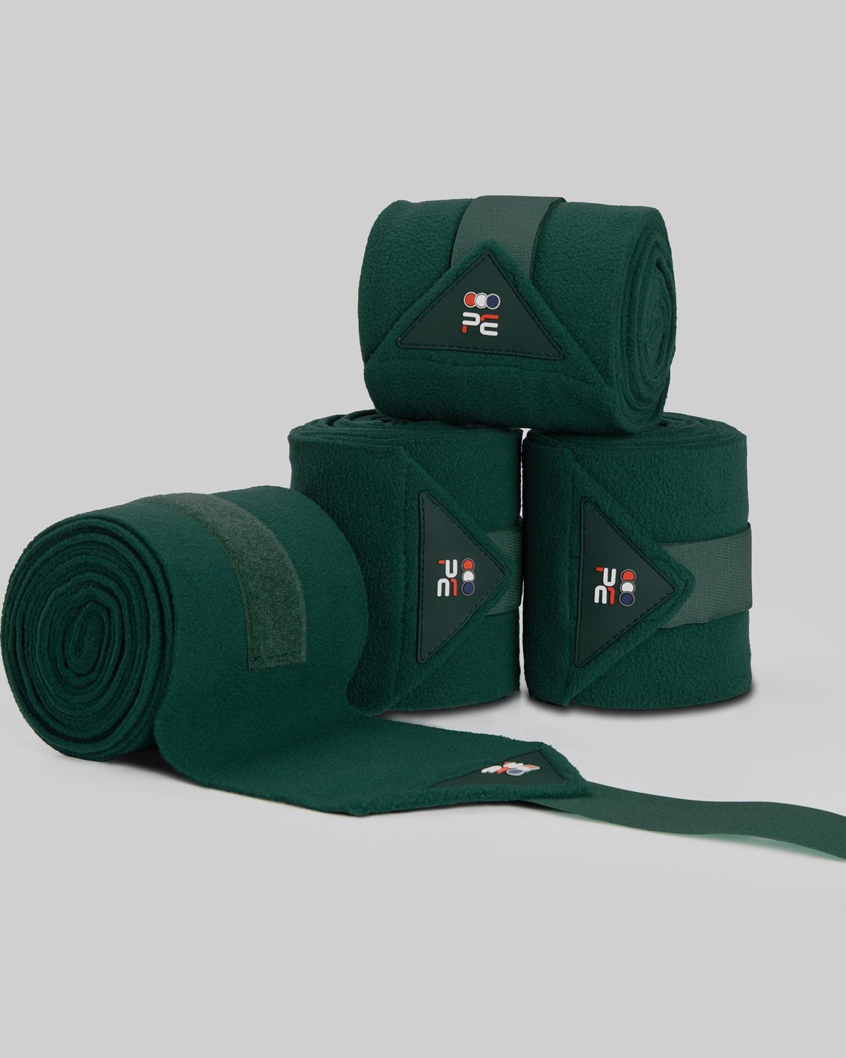 PREMIER EQUINE Green Horse Polo Fleece Bandages (Set of 4) | Equiflair Equestrian Supplies