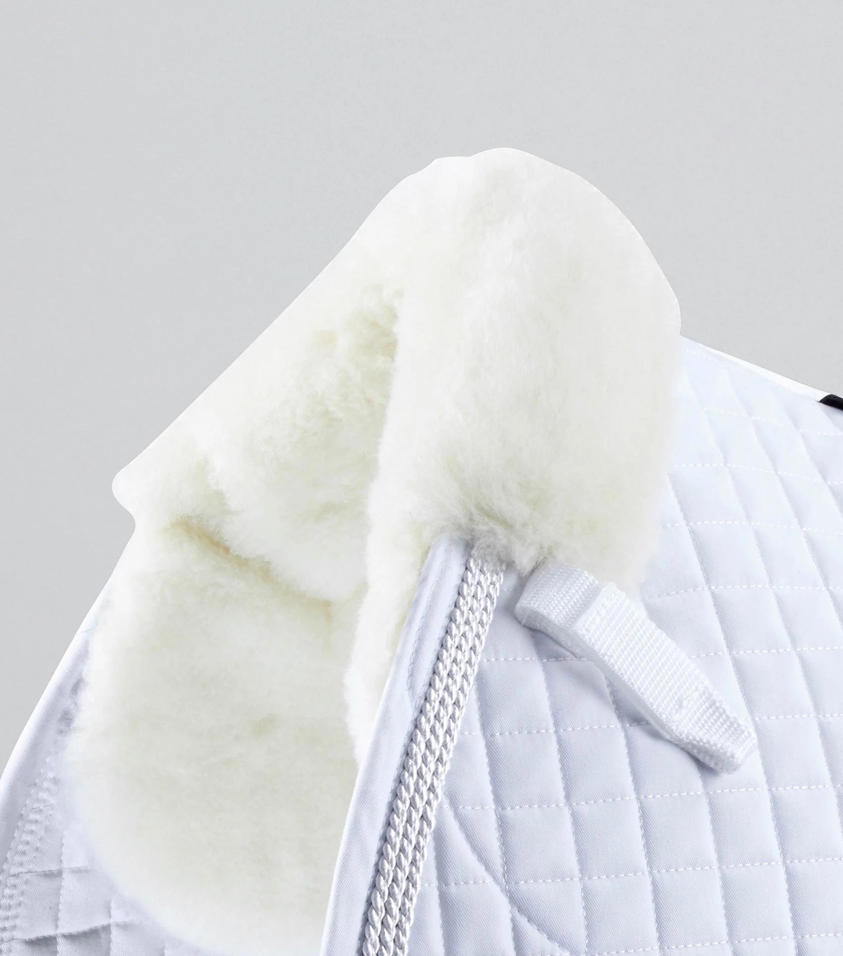 White Pony Merino Wool Close Contact Saddle Pad | Premier Equine European GP/Jump Square
