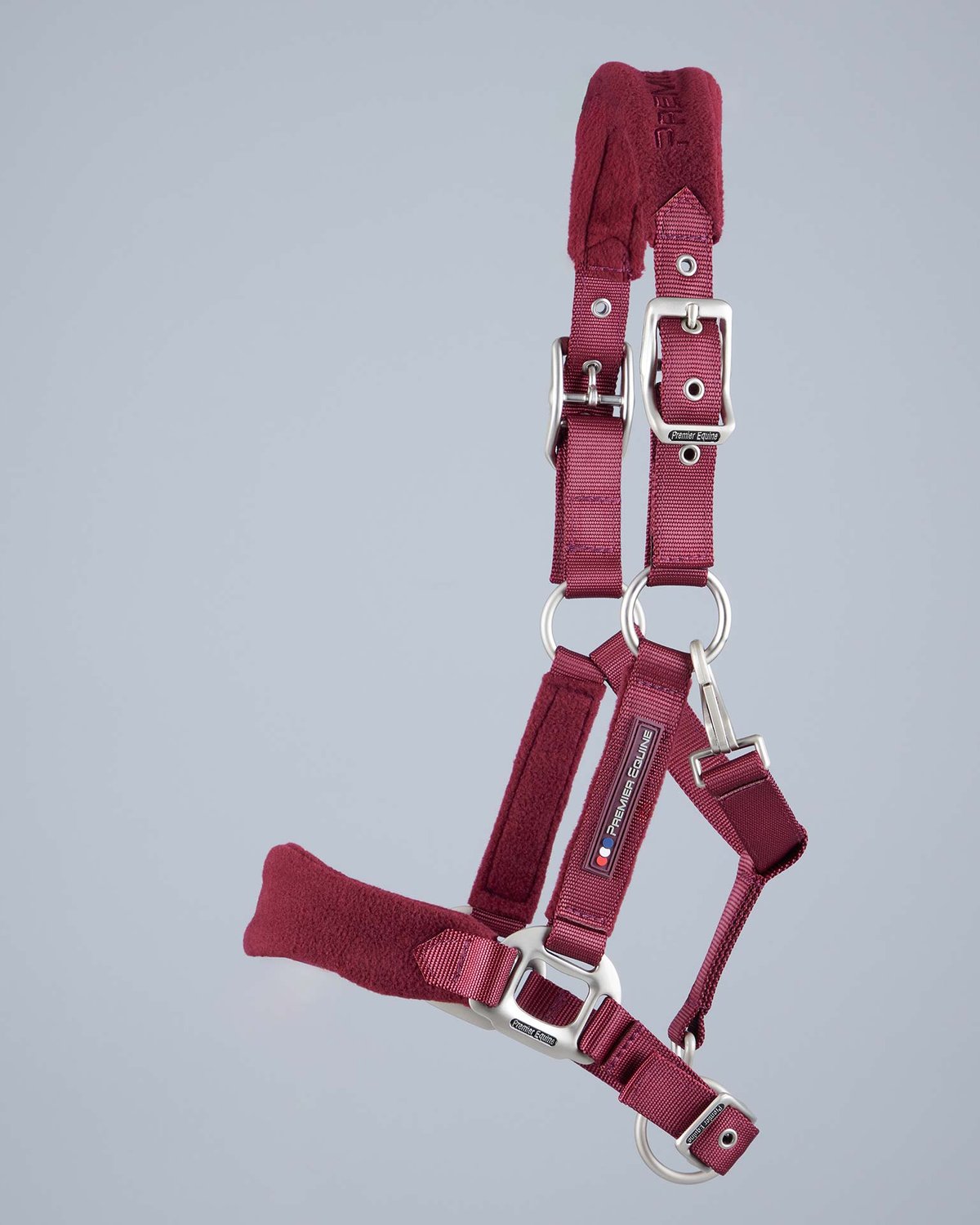 Premier Equine Fleece Padded Head Collar Burgundy