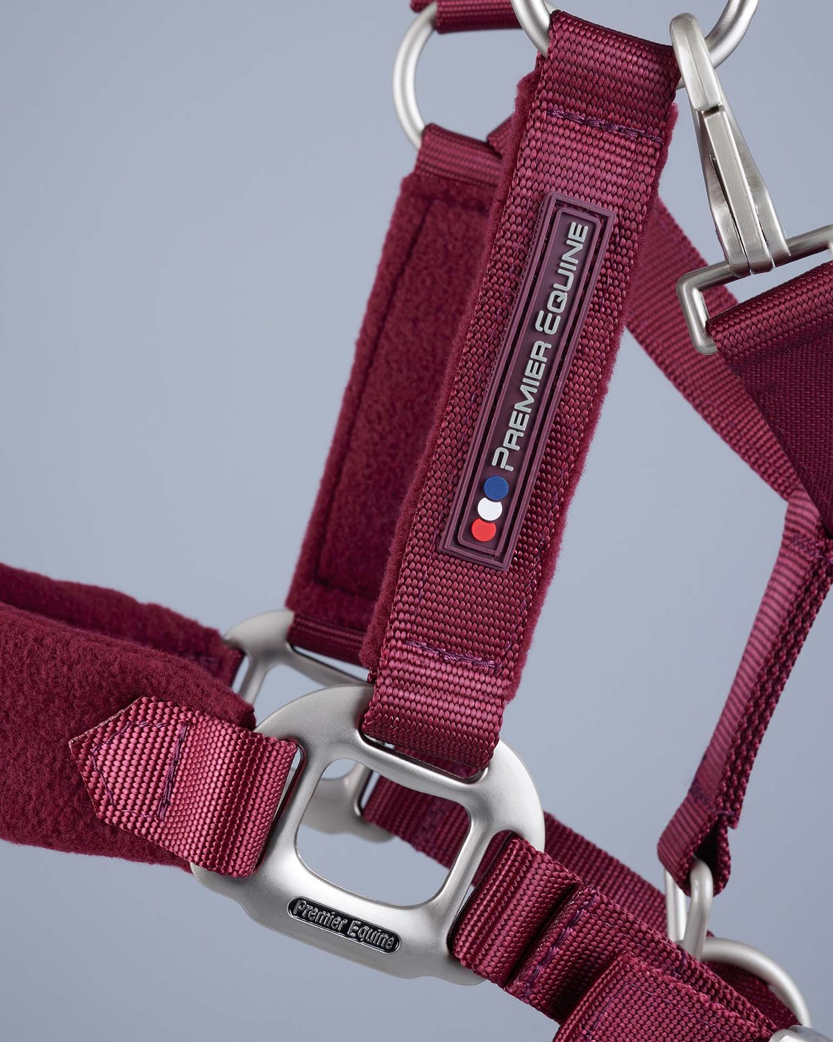 Premier Equine Fleece Padded Head Collar Burgundy