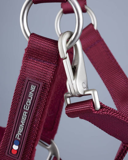 Premier Equine Fleece Padded Head Collar Burgundy