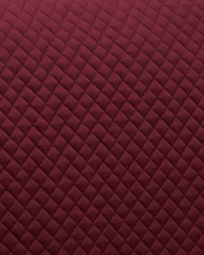 Burgundy Quilted Pony Saddle Pad - Equine GP/Jump Square from Equiflair: Close-up detail of the textured diamond pattern.