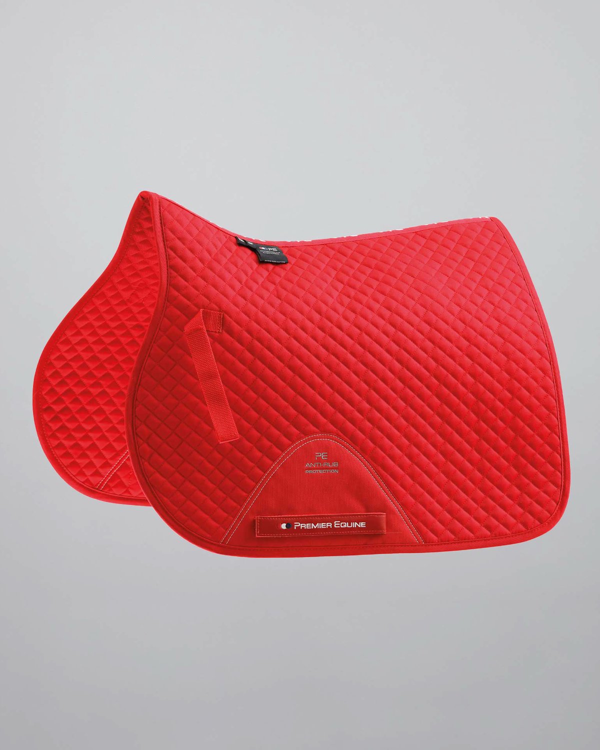 PREMIER EQUINE PONY SADDLE PAD RED GP/JUMP SQUARE - Cotton Comfort