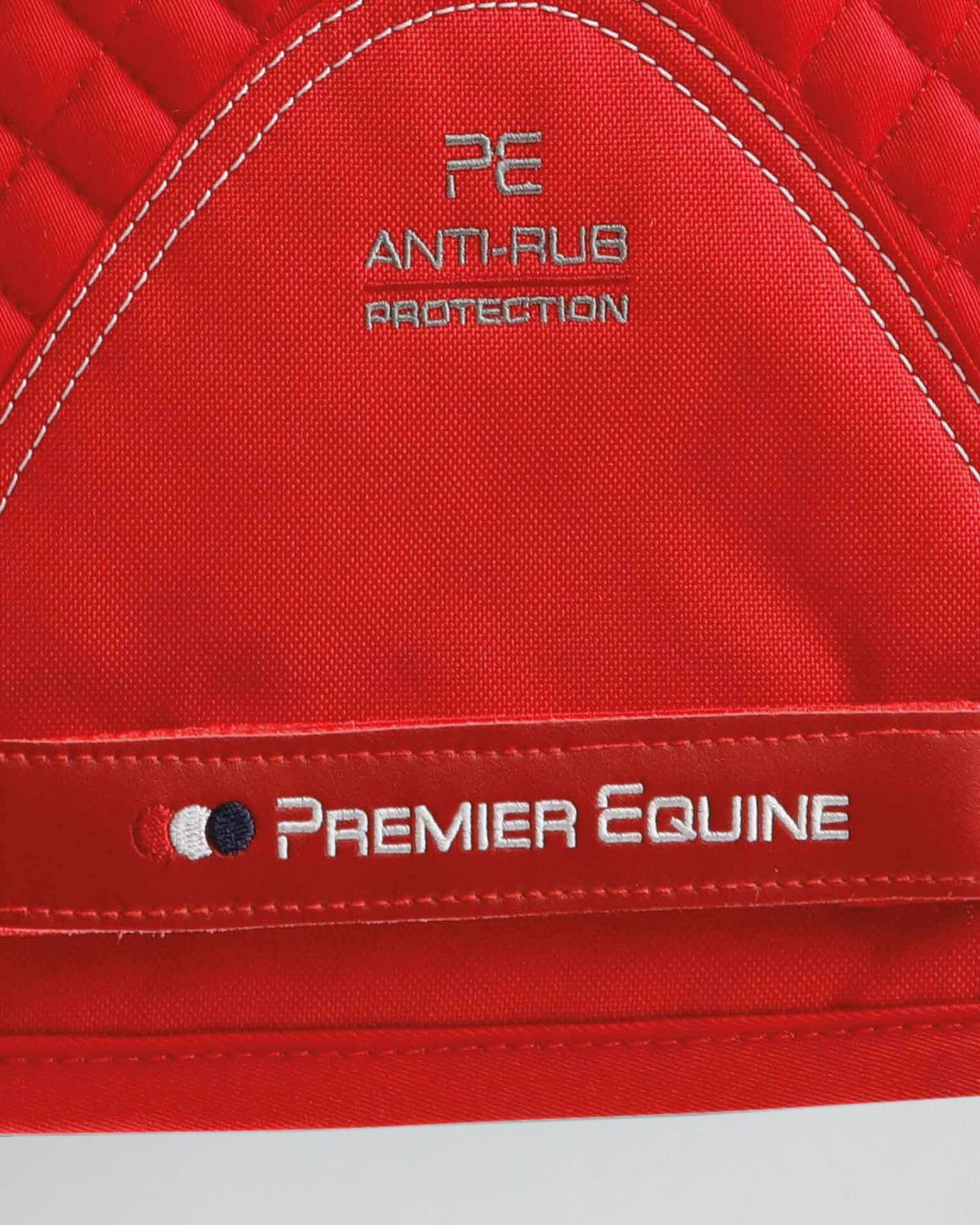 PREMIER EQUINE PONY Plain Cotton GP/Jump Square - Red Saddle Pad - Anti-Rub Protection