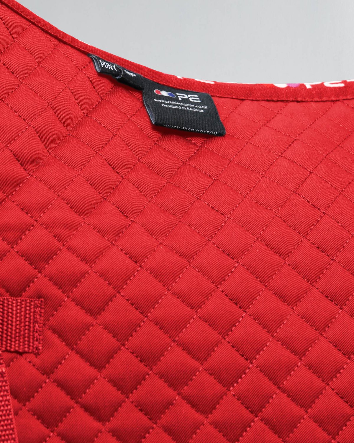Premier Equine Pony Red Cotton GP/Jump Saddle Pad: Comfortable, Moisture-Wicking, & Durable