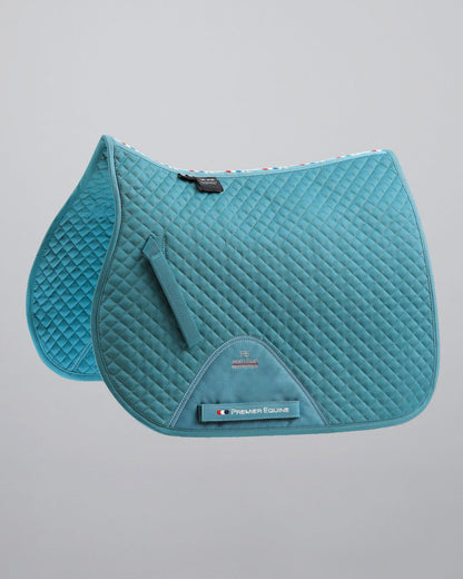 Premier Equine Pony Turquoise Saddle Pad - GP/Jump Square for Equine Comfort & Protection