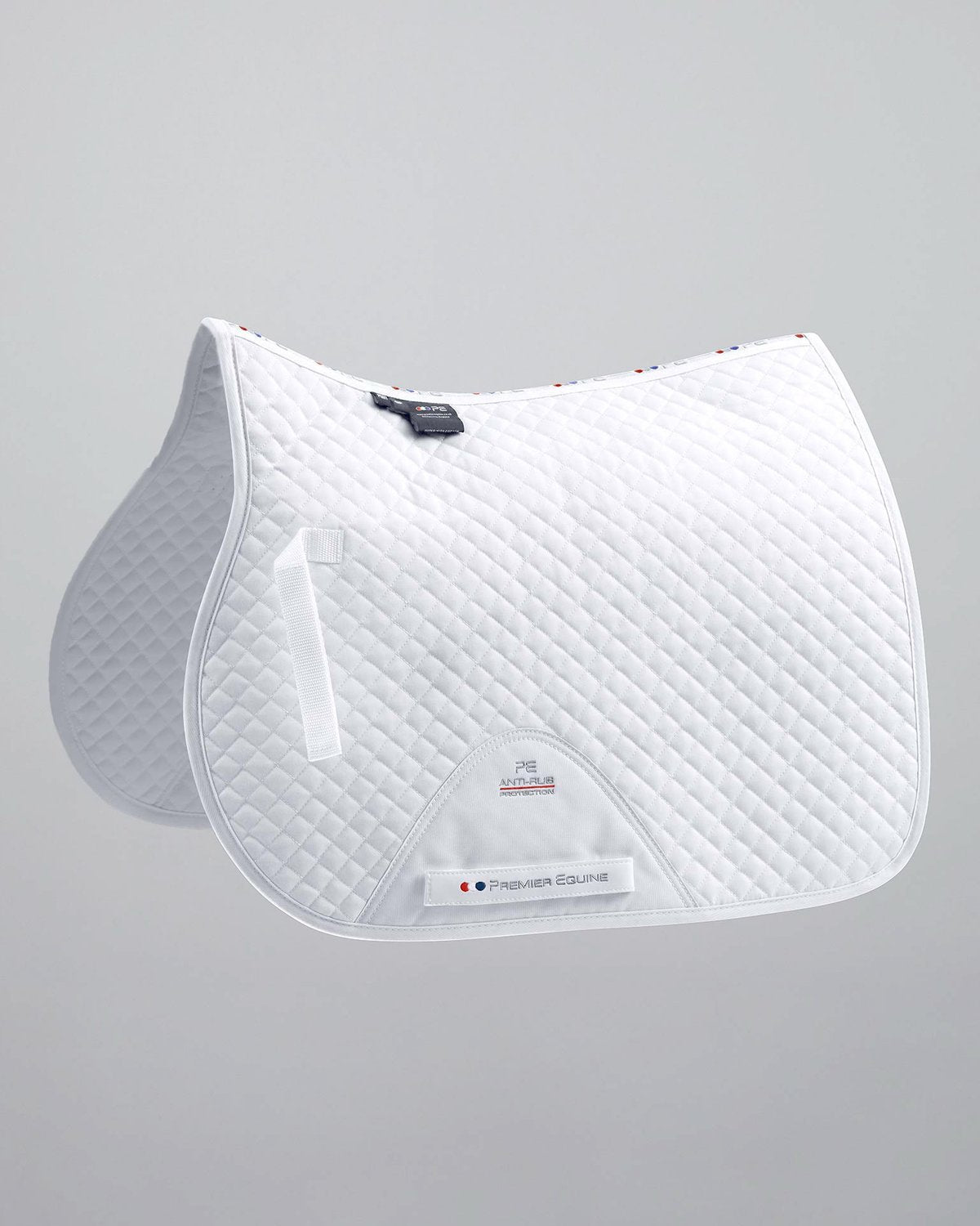 PREMIER EQUINE PONY Plain White Cotton Dressage Saddle Pad - Wicking fibres, High quality cotton