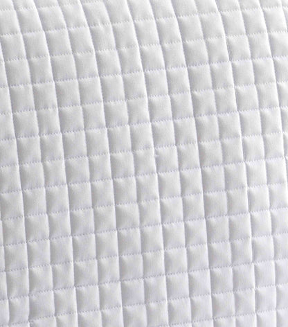 White Quilted Pony Saddle Pad: Close Contact, Durable Design. Ideal for sensitive ponies.