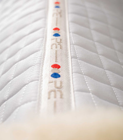 Premier Equine Pony Saddle Pad - Close Contact Merino Wool GP/Jump Square, White/Natural Wool - Equiflair