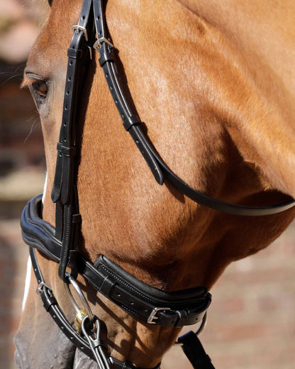 Premier Equine Black Throatlash: Italian Leather Bridle Attachment. Shop now!