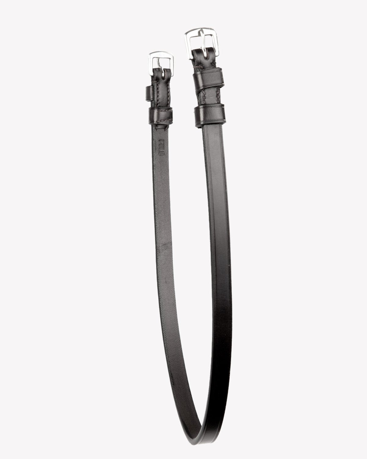 Premier Equine Black Leather Throatlash - Bridle Accessory with Stainless Steel Buckles