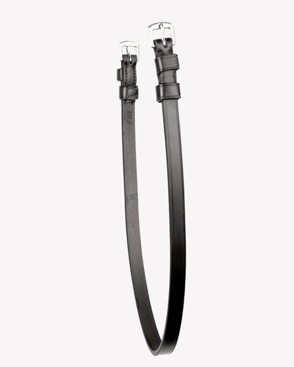 Premier Equine Black Leather Throatlash - Bridle Accessory with Stainless Steel Buckles