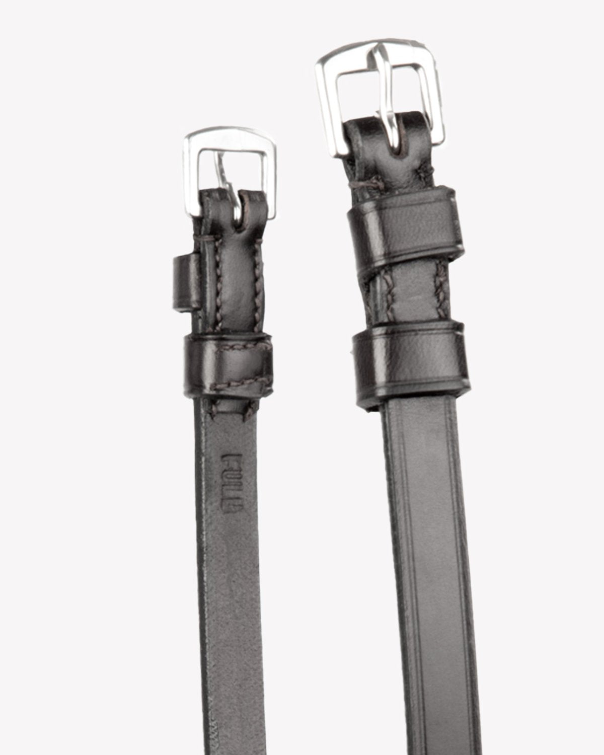 PREMIER EQUINE Black Throatlash: Italian Leather Bridle Attachment with Stainless Steel Buckles | Equiflair