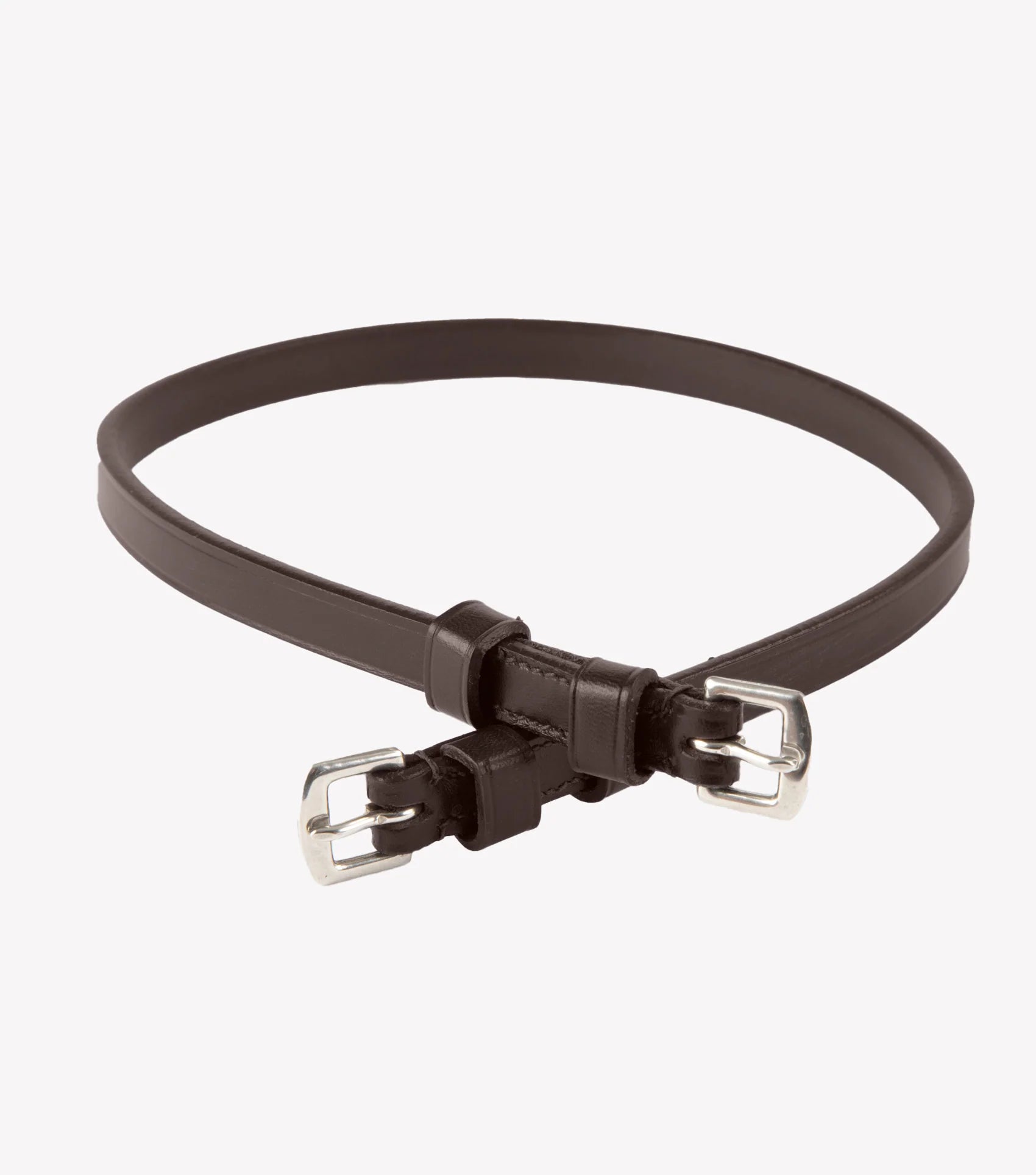 Premier Equine Brown Leather Throatlash with Stainless Steel Buckles - Equestrian Bridle Accessory