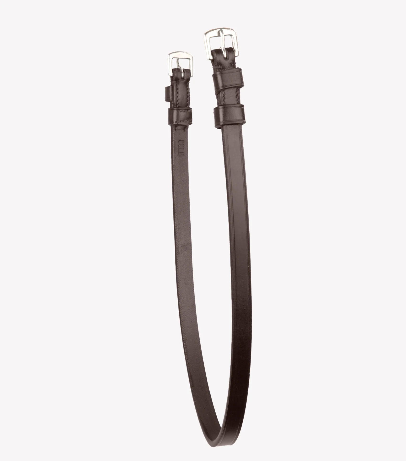 Premier Equine Brown Leather Throatlatch for Horse Bridle with Stainless Steel Buckles