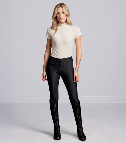 Premier Equine Felicio Women's Black Gel Full Seat Riding Breeches - Equestrian Performance