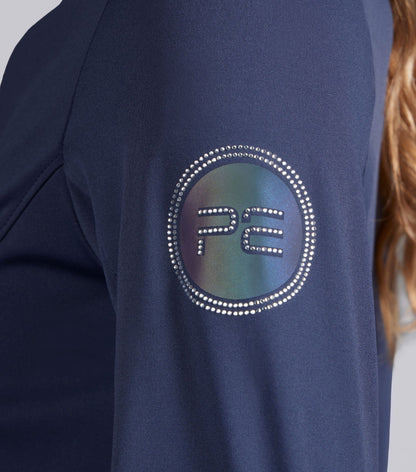 Premier Equine Meraki Women's Navy Jacket with Crystal Detail and Iridescent Badge