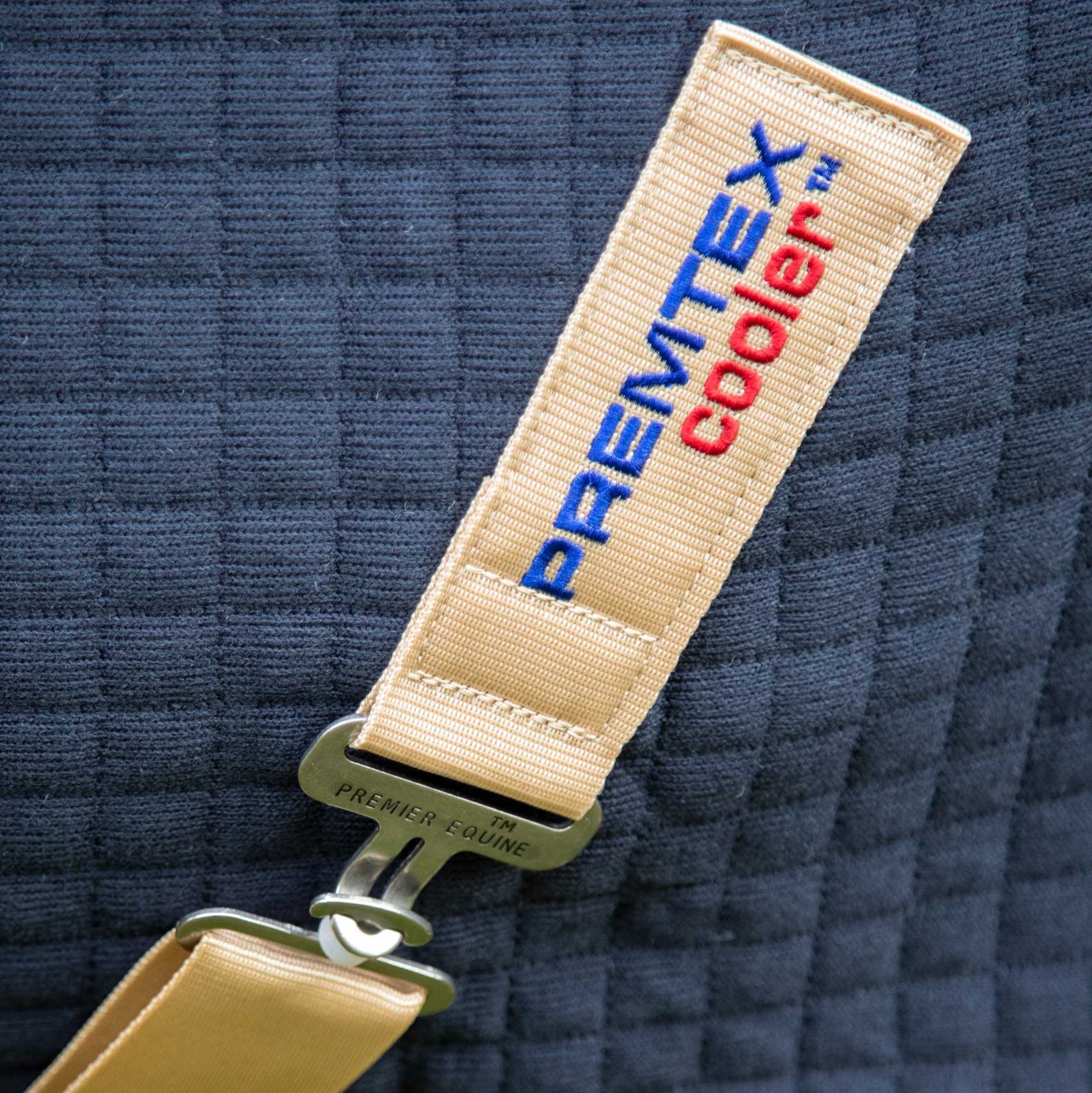 PREMIER EQUINE PREMTEX Cooler Rug - Navy Horse Cooler for Post-Exercise - Equiflair