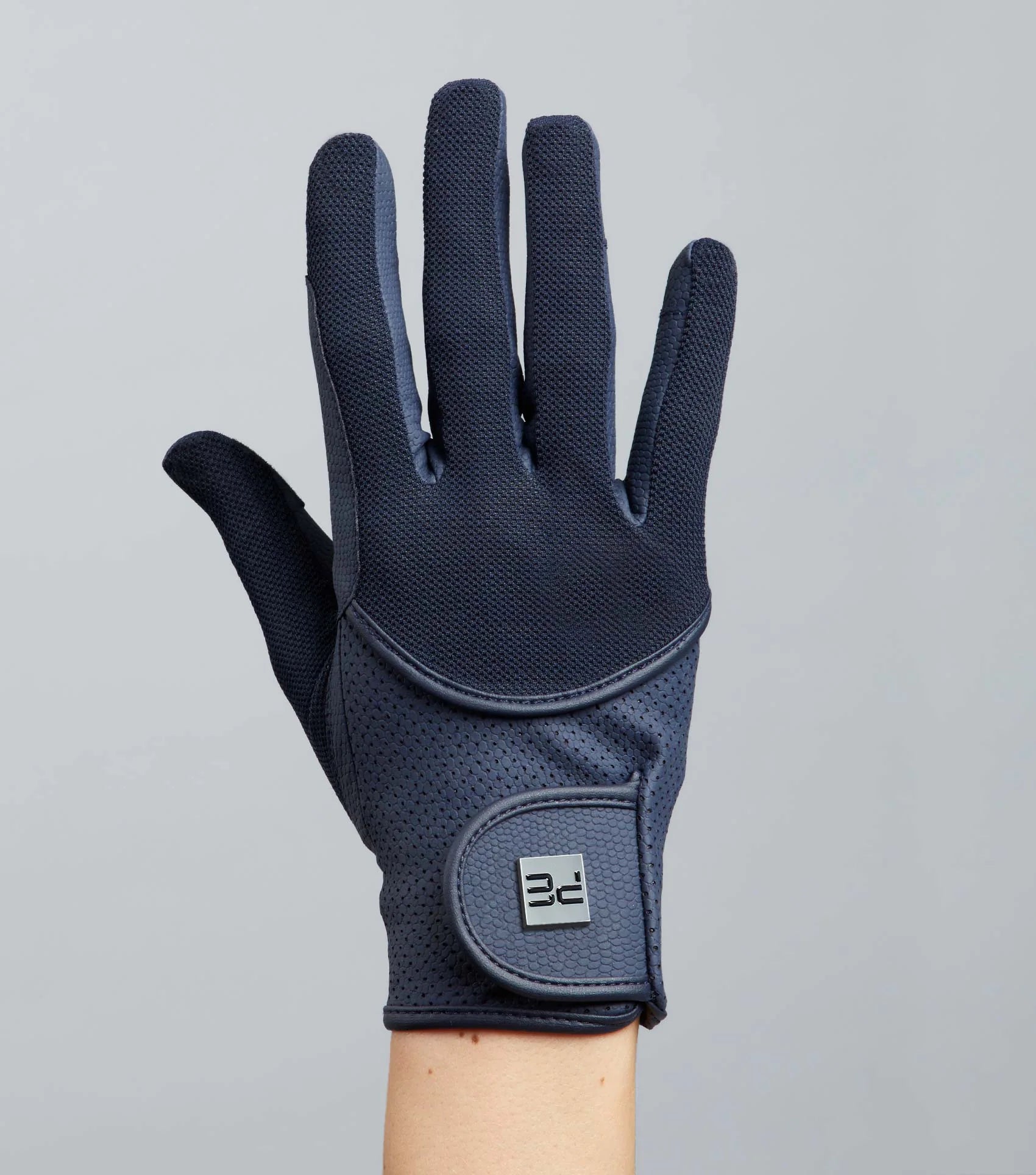 PREMIER EQUINE Presa Mesh Riding Gloves Navy - Equestrian Gloves with Touch Screen