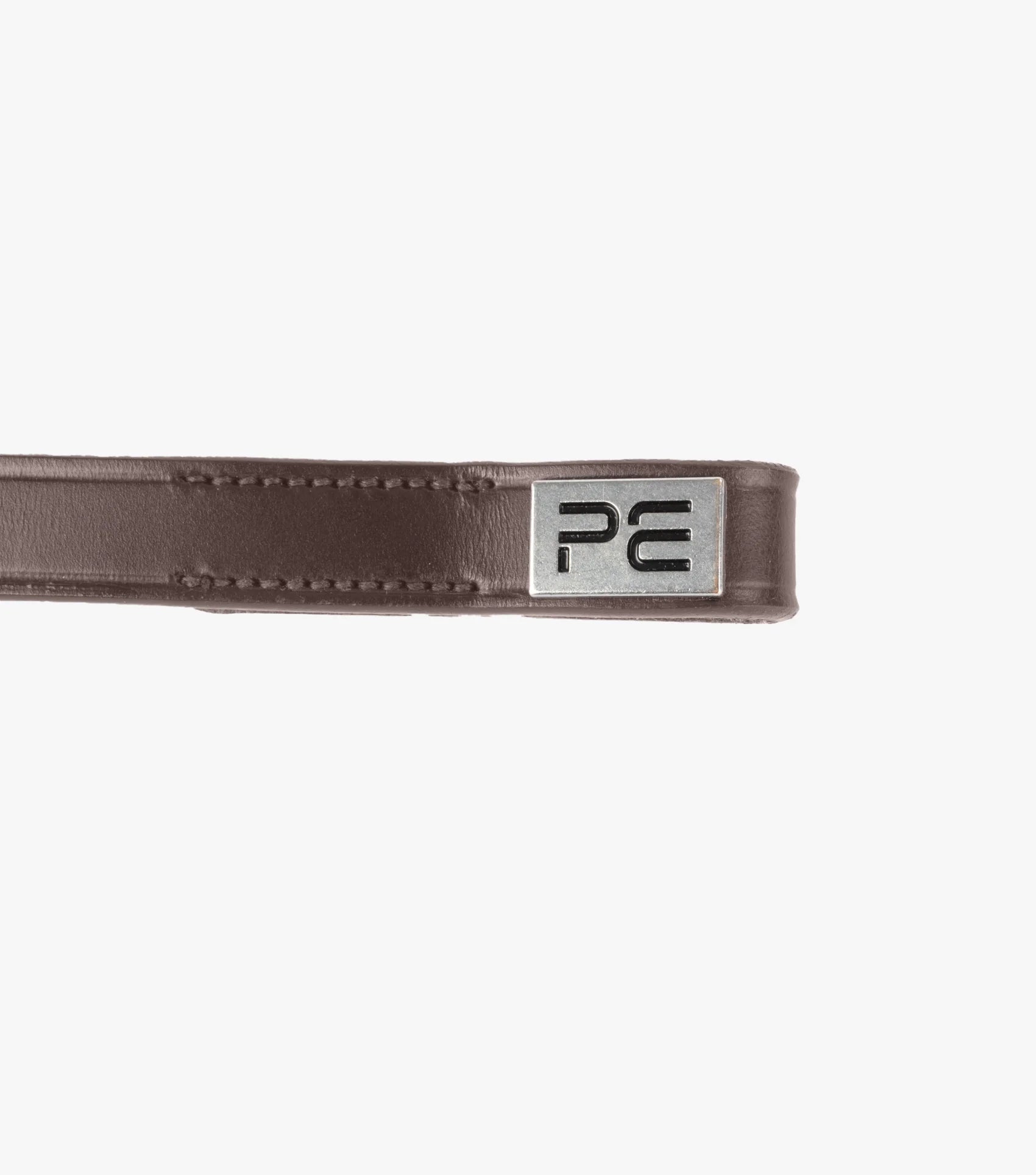 Premier Equine Primo Hunter Browband - Brown Italian Leather Equestrian Bridle Accessory