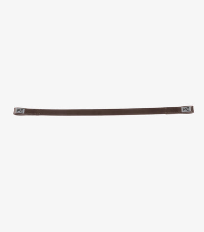 PREMIER EQUINE PRIMO Hunter Browband - Brown Italian Leather Browband for Horses - Equiflair