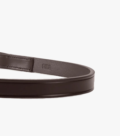 Premier Equine Brown Hunter Browband - Italian Leather Equestrian Browband for Showing & Daily Riding.