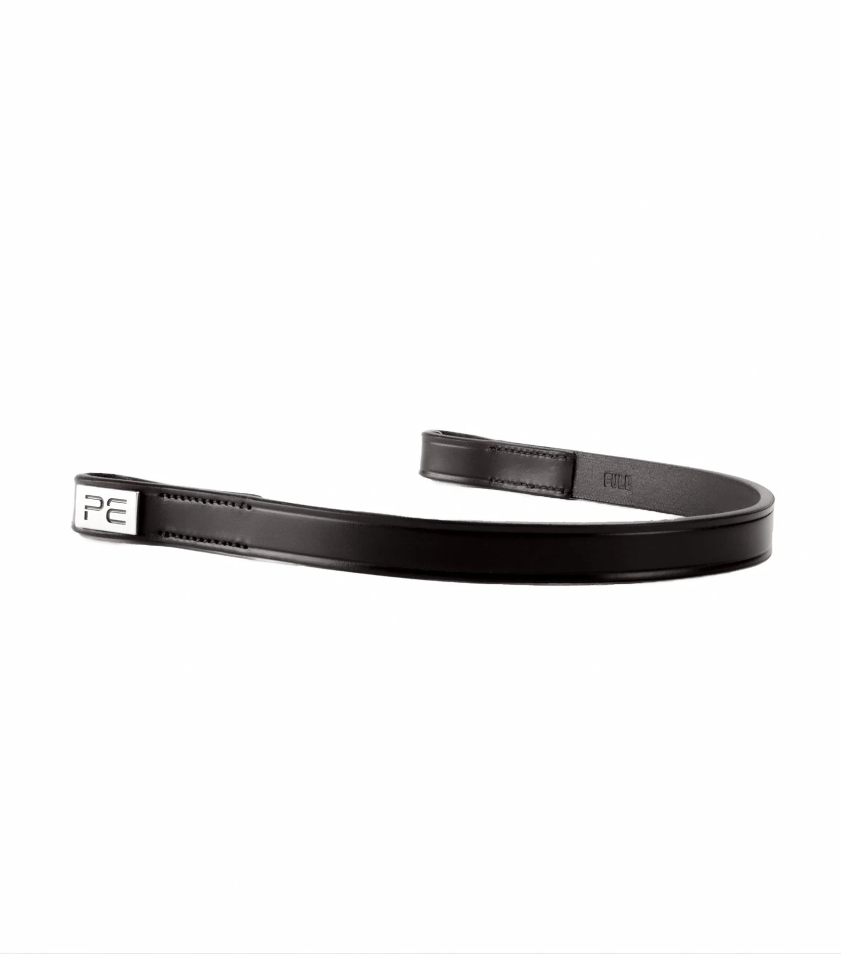 Premier Equine Primo Hunter Browband - Black Italian Leather Browband for Horses | Equiflair