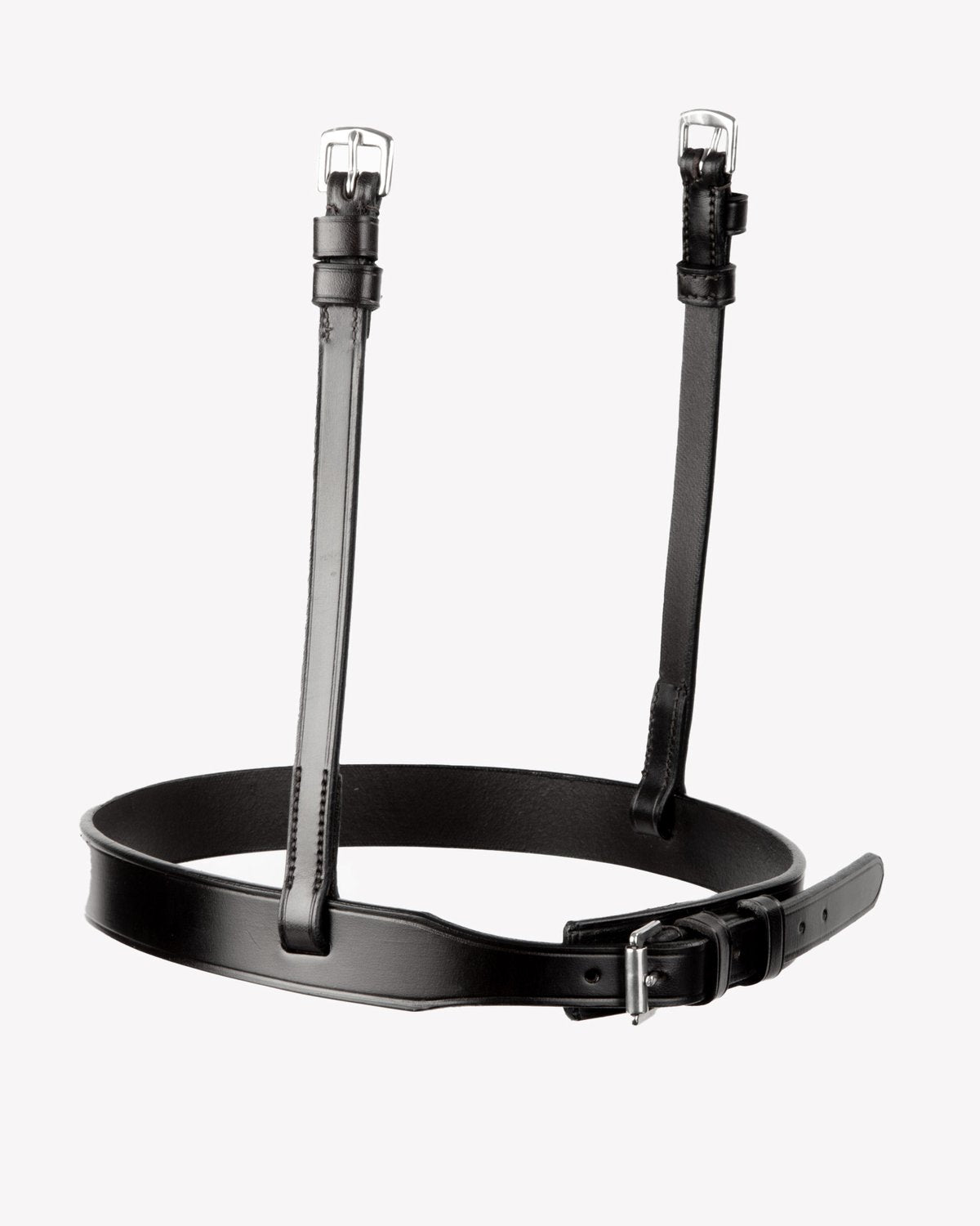 PREMIER EQUINE Primo Hunter Cavesson Noseband Black - Equiflair | Black leather horse noseband with stainless steel buckles