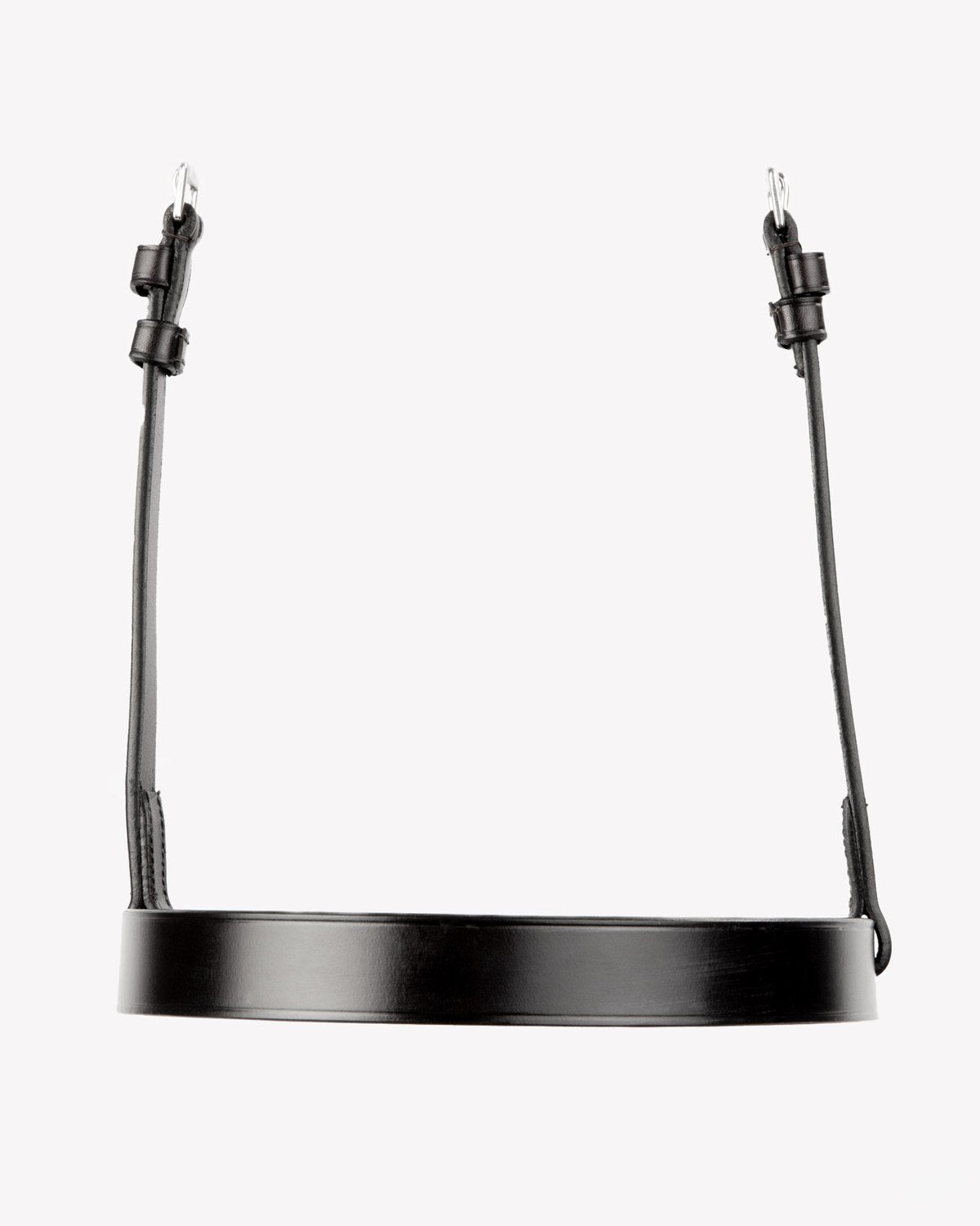 PREMIER EQUINE Primo Hunter Cavesson Noseband - Black Leather Equestrian Noseband for Showing