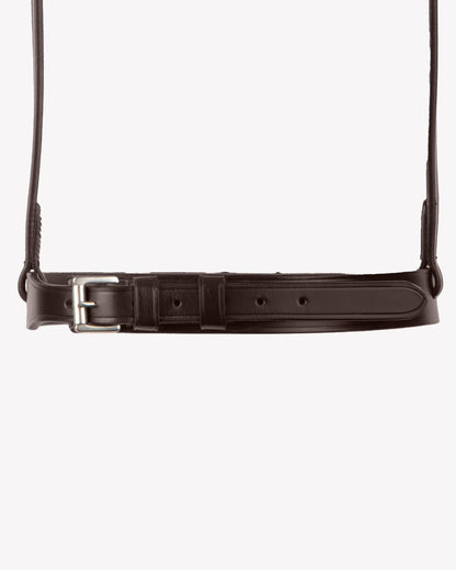 PREMIER EQUINE Hunter Cavesson Noseband Brown Leather - Equestrian Horse Tack