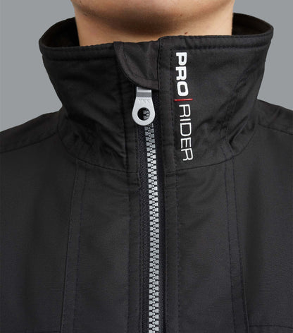 Premier Equine Pro Rider Waterproof Riding Jacket - Unisex Black Equestrian Coat