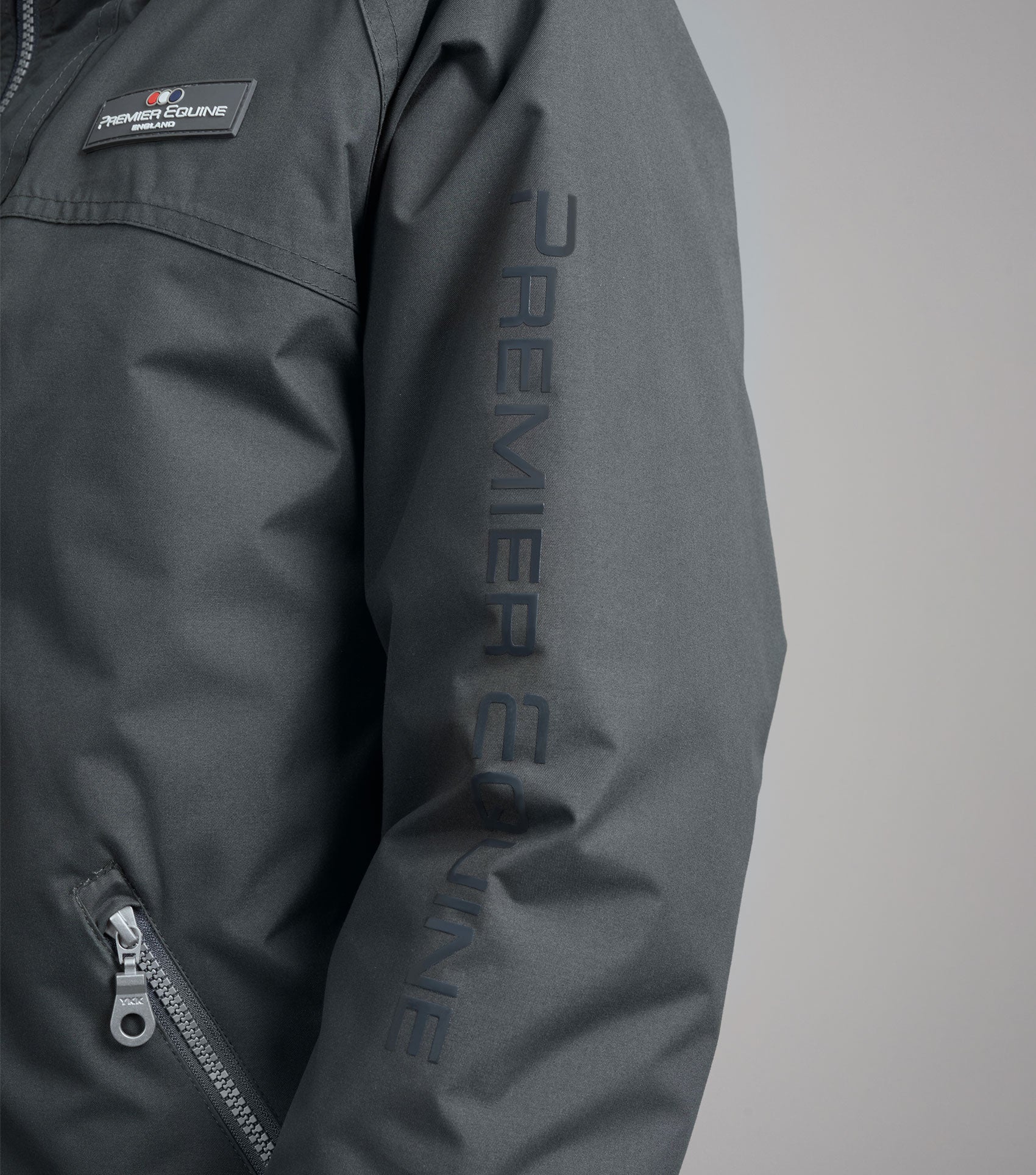 Premier Equine Pro Rider Waterproof Riding Jacket Anthracite Grey - Equiflair
