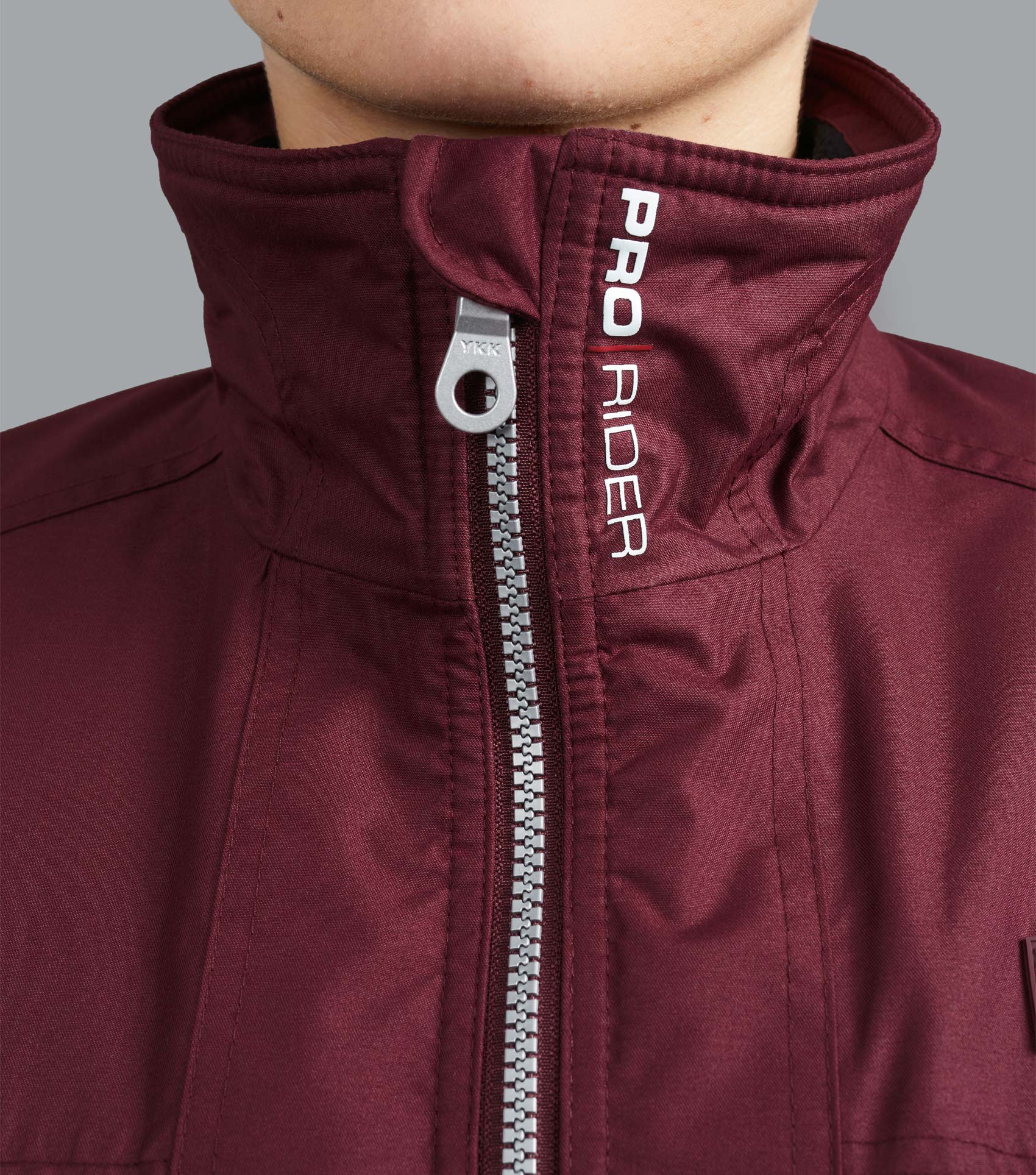 Premier Equine Pro Rider Waterproof Riding Jacket - Wine Color. Unisex fit with YKK Zipper.