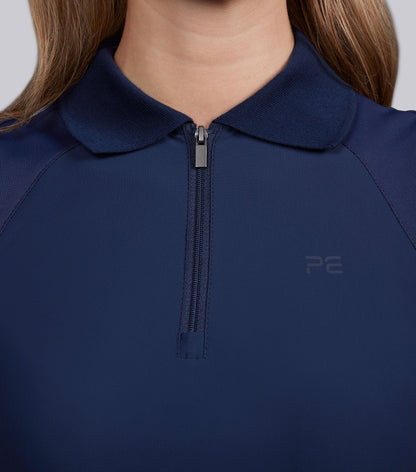 Premier Equine Prospero Navy Sleeveless Polo Top - Women's Performance Riding Shirt