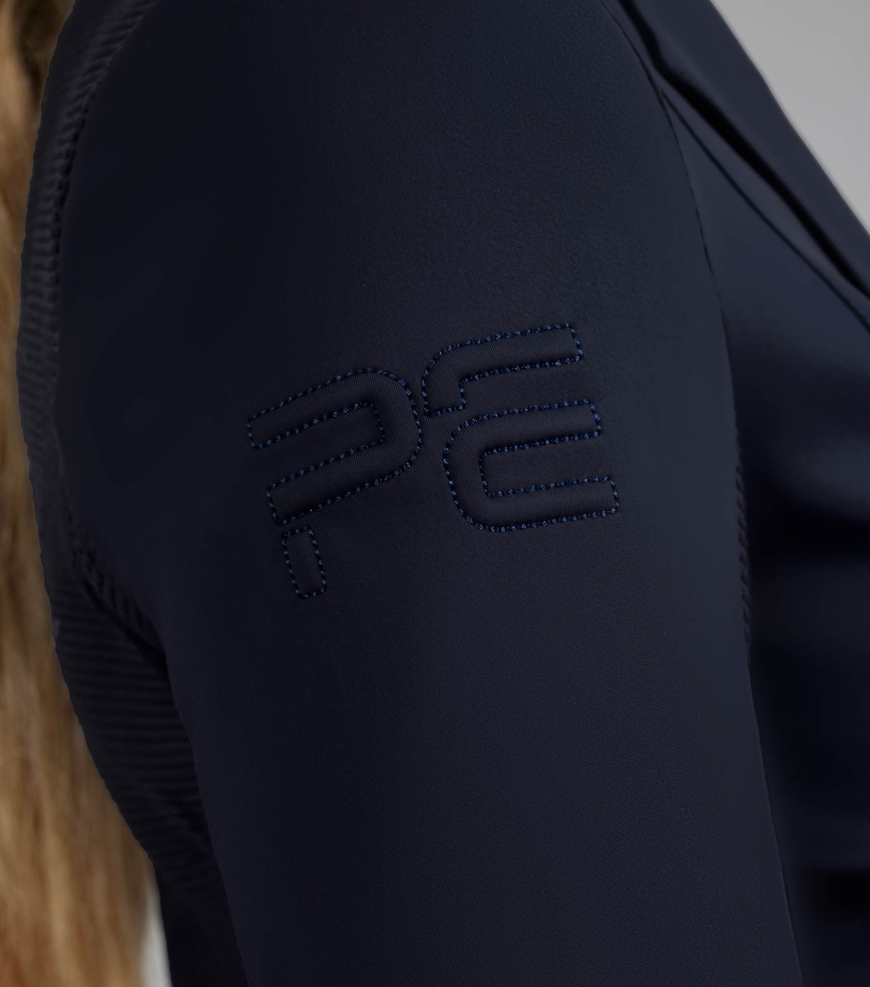 Premier Equine Navy Competition Jacket - PE Logo & Technical Knit