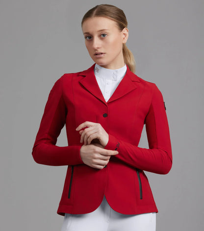 Premier Equine Quarto Ladies Competition Jacket - London Red Equestrian Show Apparel