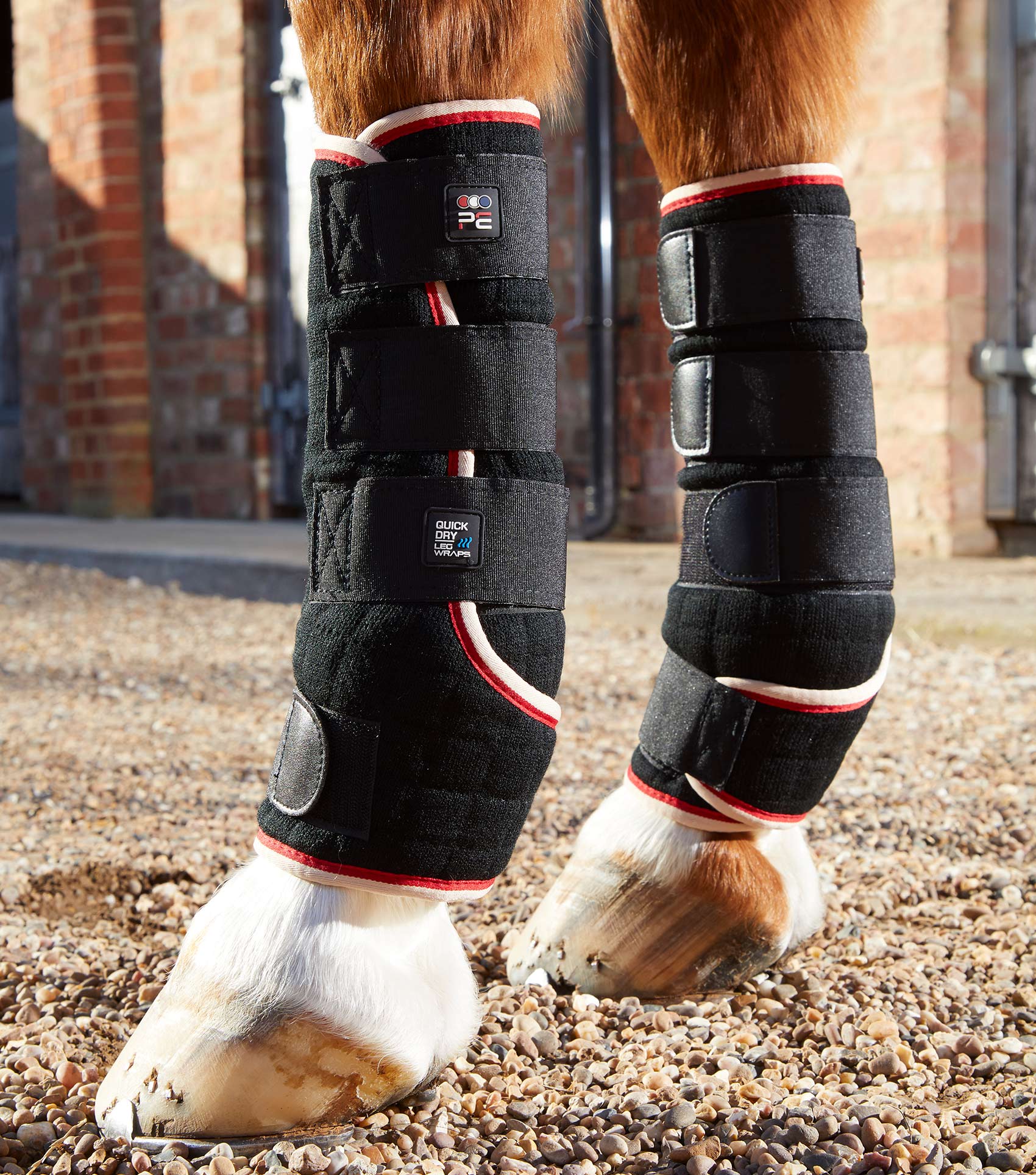 Premier Equine Quick Dry Black Horse Leg Wraps - Equiflair: Cooling & Breathable