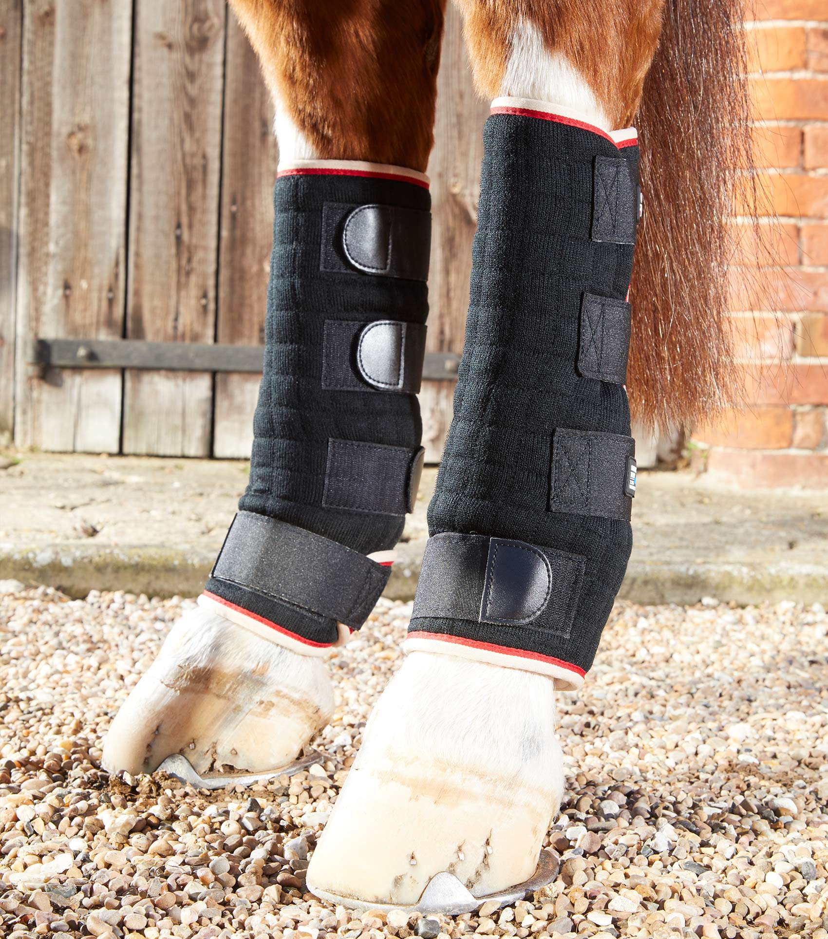 Premier Equine Quick Dry Black Horse Leg Wraps - Equine Leg Protection & Cooling