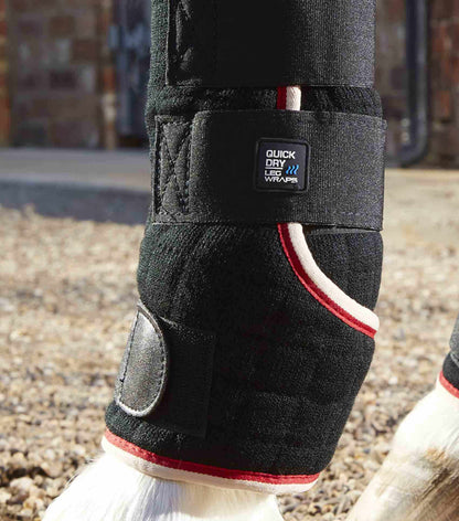 Premier Equine Quick Dry Black Horse Leg Wraps | Equine Leg Protection, Horse Equipment