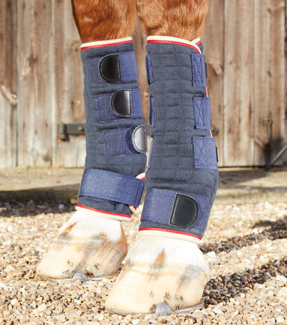 PREMIER EQUINE Quick Dry Horse Leg Wraps Navy: Cooling & Breathable protection for horse legs. Equiflair Store