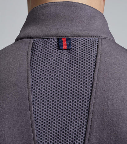 PREMIER EQUINE Mini Remisa Girl's Grey Riding Top: Technical, Short Sleeve, Breathable. Shop Equiflair for equestrian apparel.