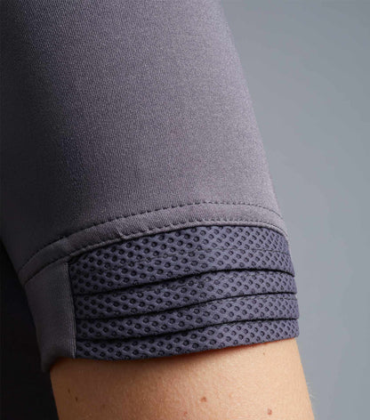Premier Equine Remisa Ladies Technical Short Sleeve Riding Top in Anthracite Grey: Moisture Wicking & Breathable Equestrian Apparel