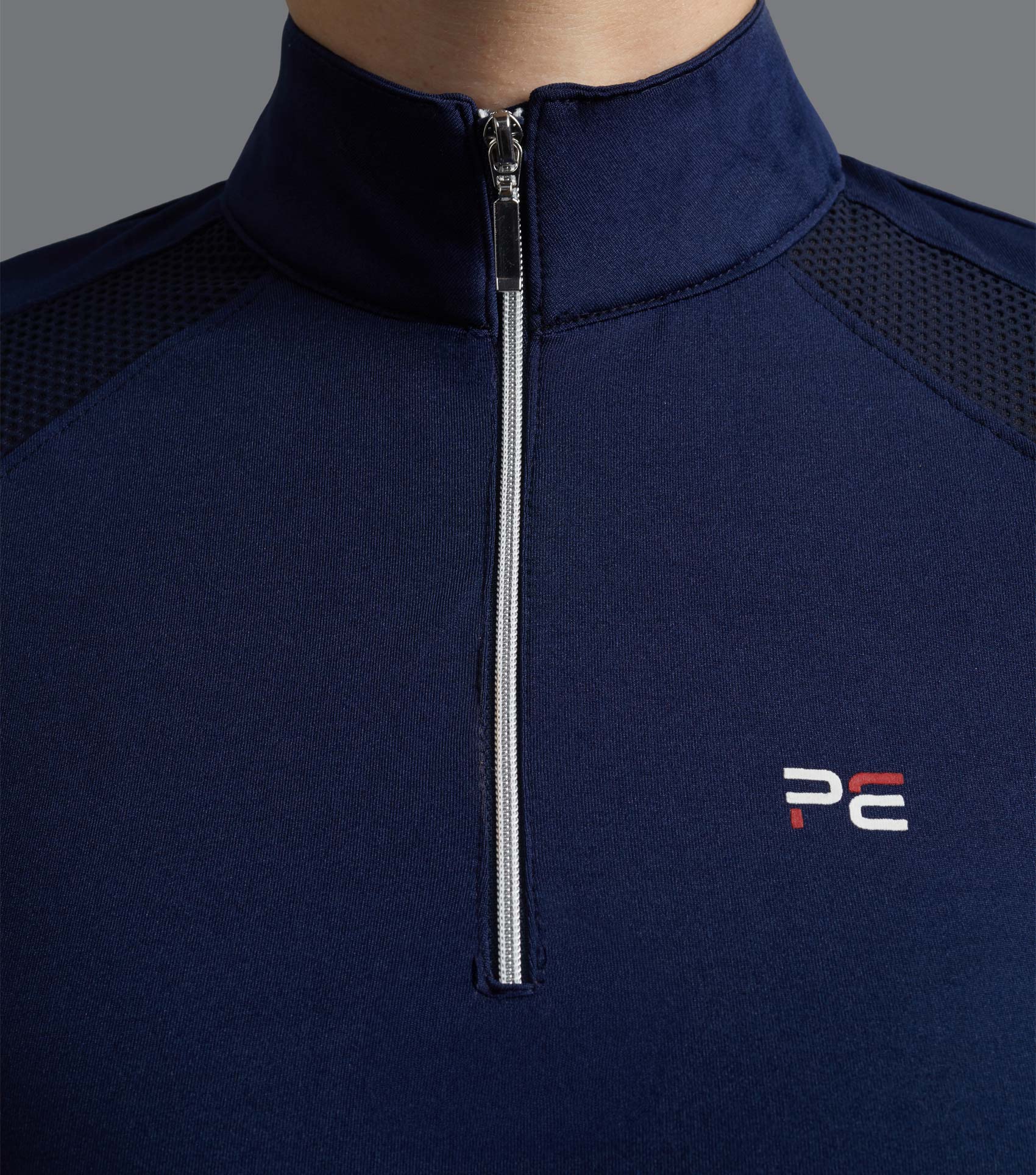 PREMIER EQUINE REMISA Ladies Technical Short Sleeve Riding Top Navy - Equiflair