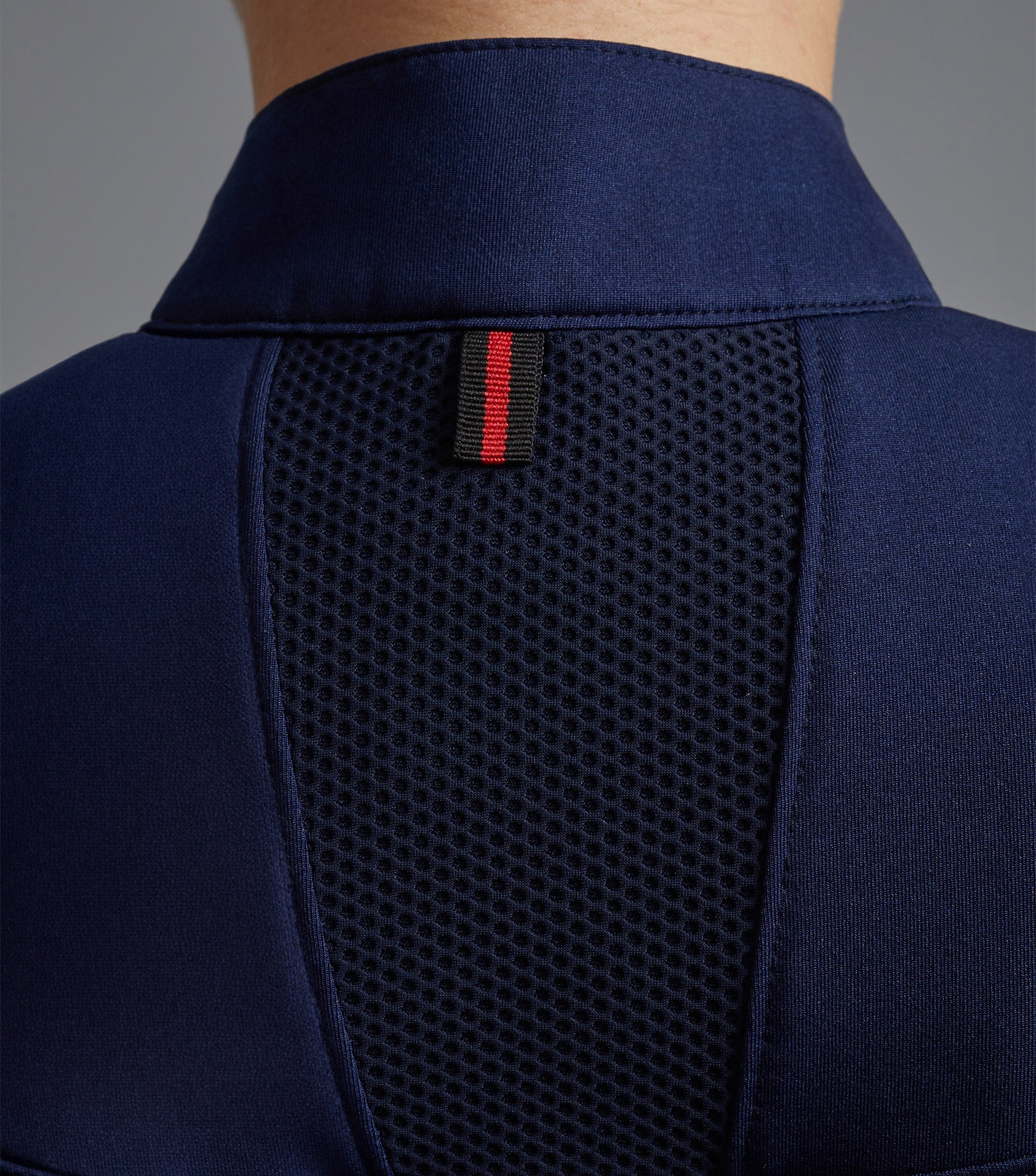 Premier Equine Remisa Ladies Navy Riding Top. Technical, Mesh Ventilation, Short Sleeve