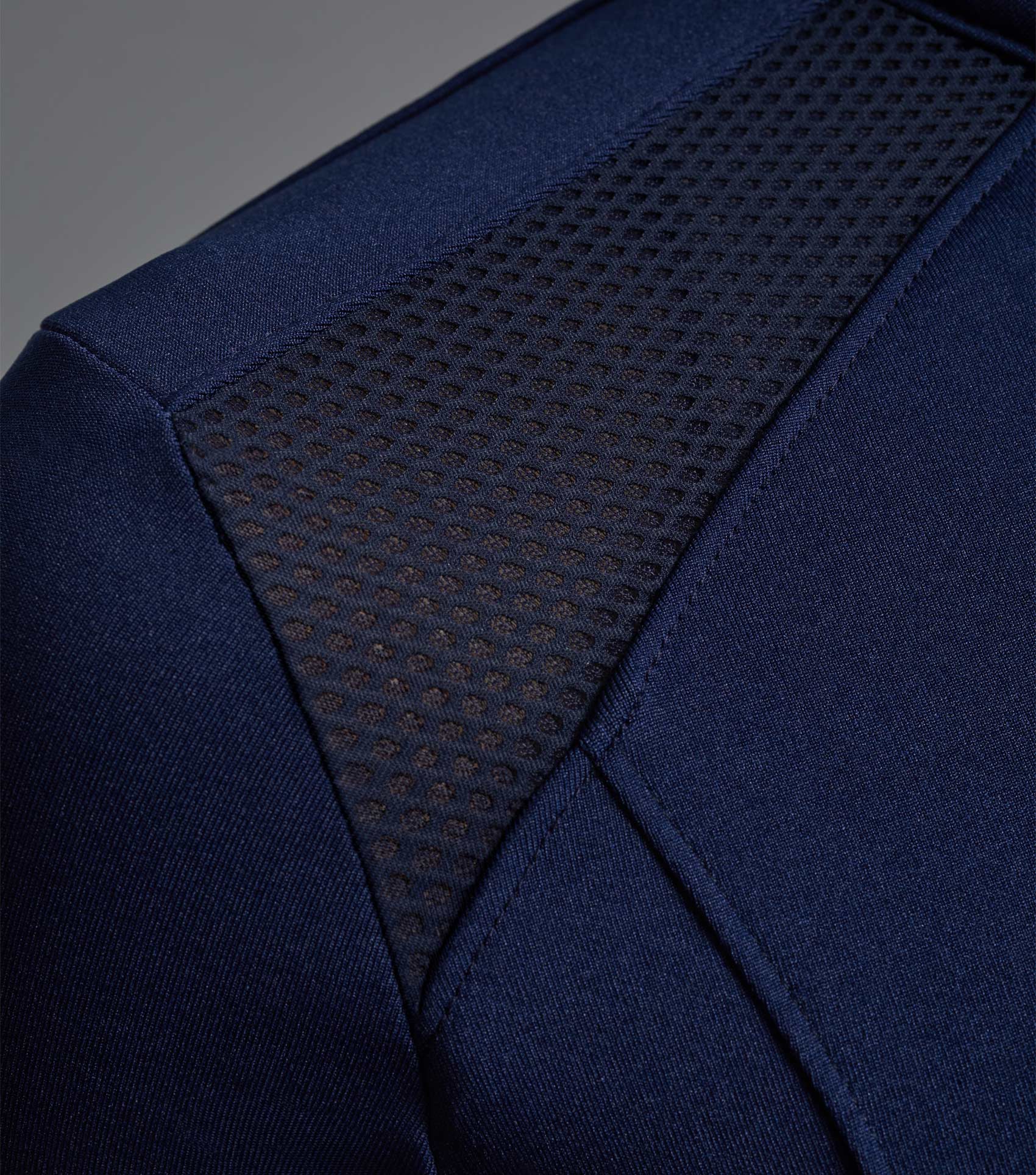 Premier Equine Navy Riding Top: Women's Technical Short Sleeve with Mesh Ventilation