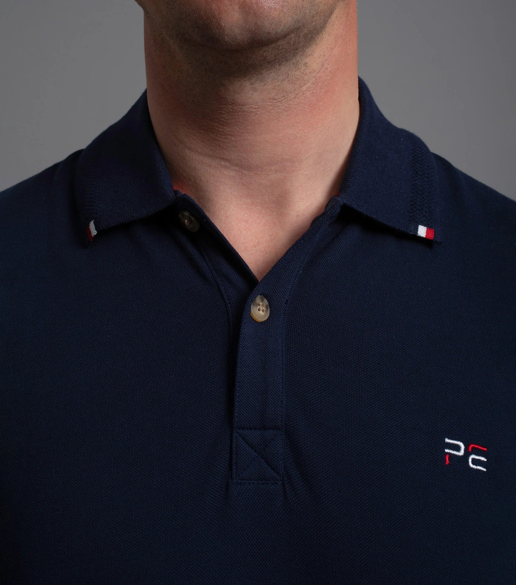 Premier Equine Respiro Navy Riding Polo Shirt for Men | Moisture-Wicking & Breathable Equestrian Apparel