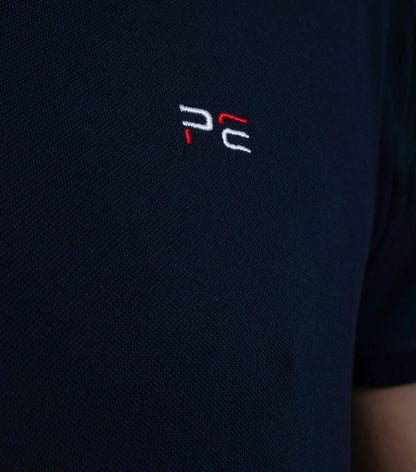 Premier Equine Respiro Men's Navy Polo Shirt for Riding - Equestrian Apparel with Embroidered Logo